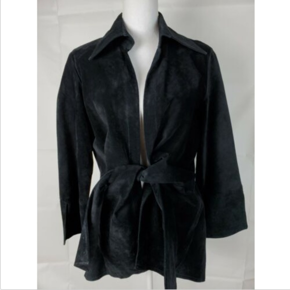 Finley Jackets & Blazers - Finley Size Large L Womens Leather Coat Black Tie